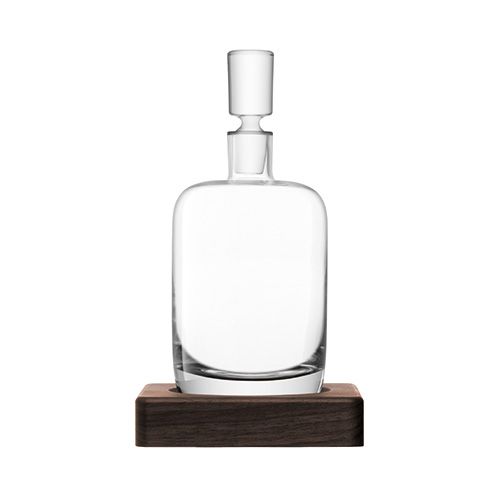 LSA Whisky Renfrew Decanter 1.1L Clear With Walnut Base