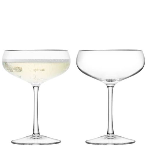 LSA Wine Champagne Saucer 215ml Clear Set of Two