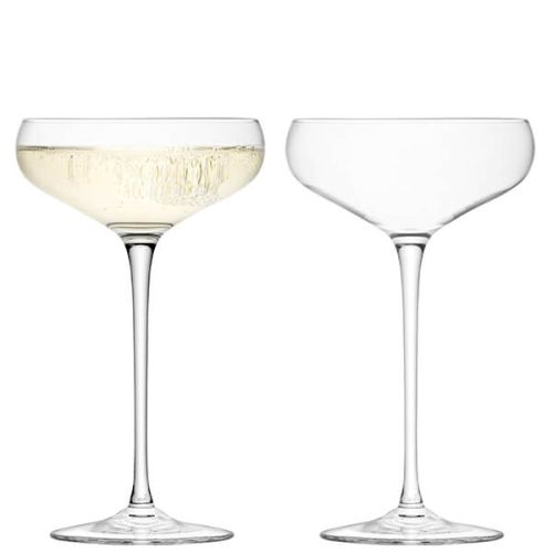 LSA Wine Champagne Saucer 300ml Clear Set of Two