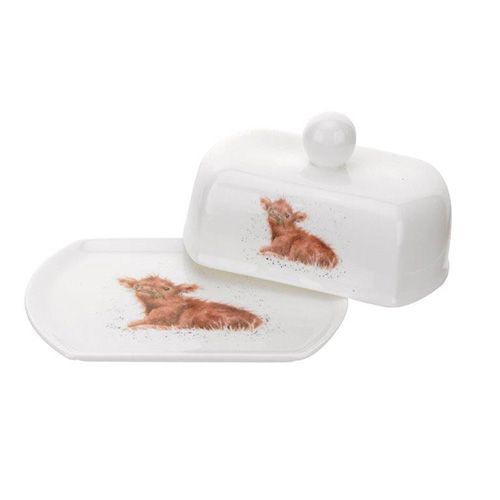 Wrendale Designs Calf Covered Butter Dish
