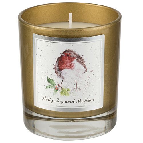 Wrendale Designs Fallen Leaves Glass Candle Gift Boxed