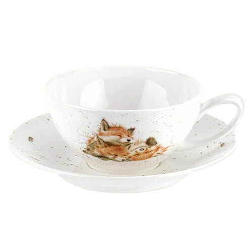 Wrendale Designs Large Cup with Saucer Foxes