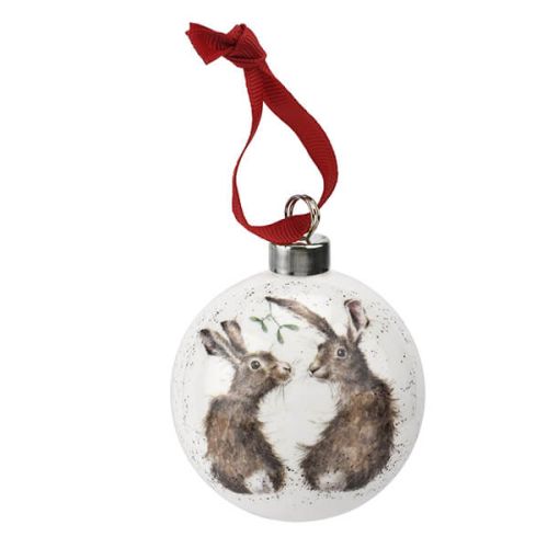 Wrendale Designs Ceramic Christmas Decoration All I Want for Christmas Hare