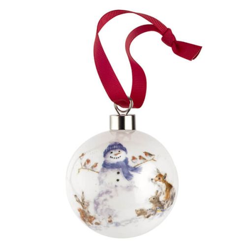 Wrendale Designs Ceramic Christmas Decoration Gathered All Around Snowman