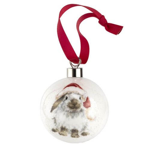 Wrendale Designs Ceramic Christmas Decoration Ho Ho Ho Rabbit