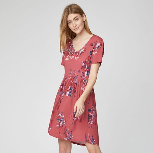 Thought Hibiscus Red Cassia Dress
