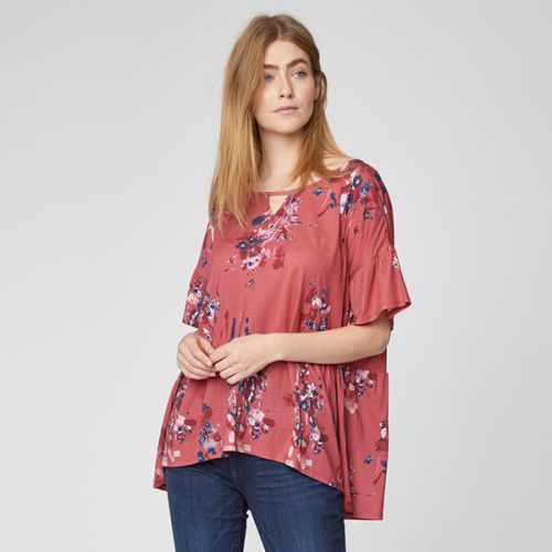 Thought Hibiscus Red Cassia Top Size 18