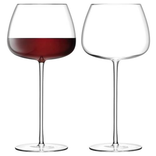 LSA Wine Culture Red Wine Balloon Glass 590ml Clear Set Of Two