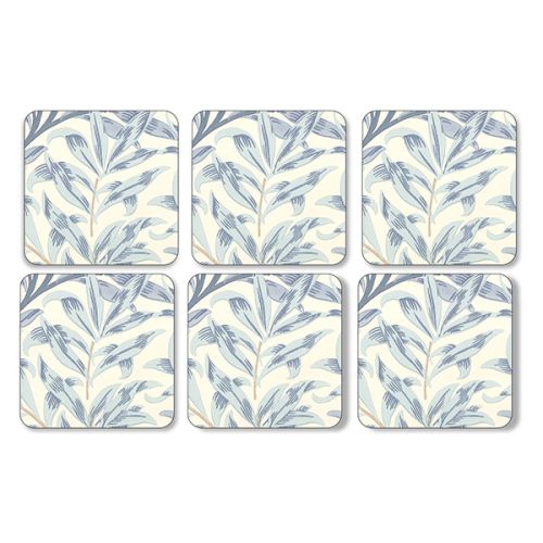 Morris & Co Willow Bough Blue Coasters Set of 6