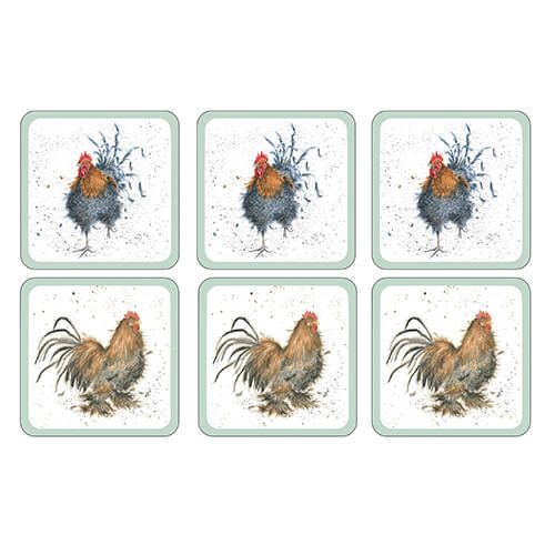 Wrendale Designs Cockerel Coasters Set Of 6