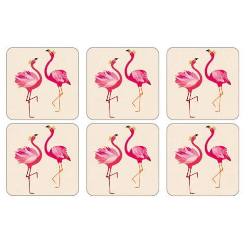 Sara Miller Flamingo Set of 6 Coasters
