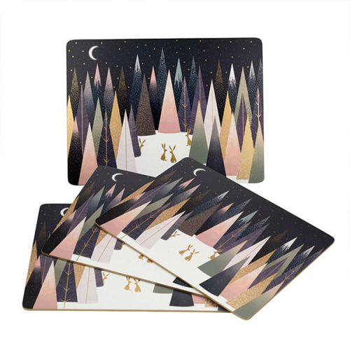 Sara Miller Frosted Pines Collection Set of 4 Large Placemats