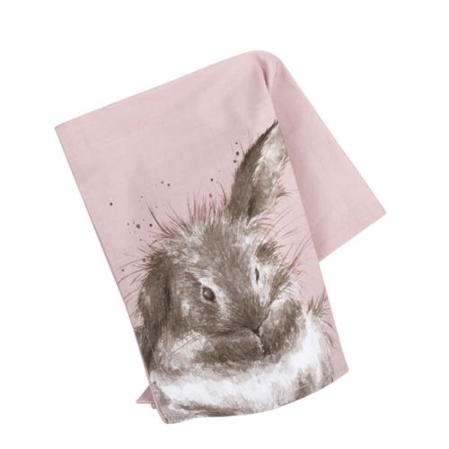 Wrendale Designs Tea Towel Pink Rabbit
