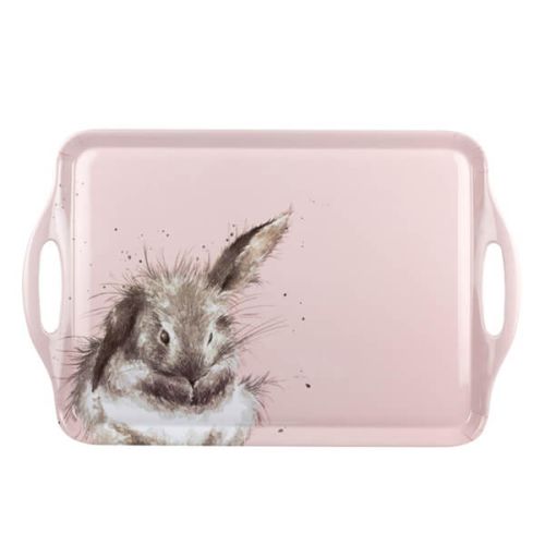 Wrendale Designs 'Bathtime' Rabbit Large Handled Tray Pink