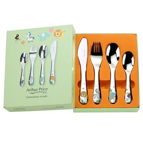 Arthur Price Jungle 4 Piece Children's Cutlery Set