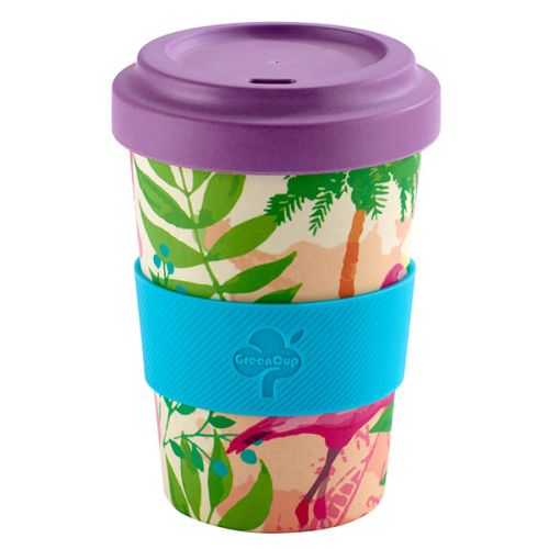 GreenCup by Arthur Price Flamingo Bamboo Fibre Takeaway Cup