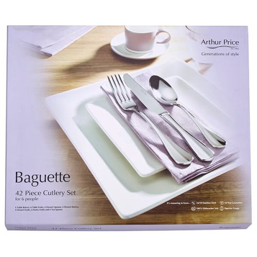 Arthur Price Everyday Classics Baguette 42 Piece Cutlery Set