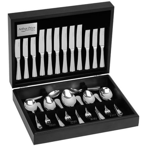 Arthur Price Classic Bead 58 Piece Cutlery Canteen FREE Extra Eight Tea Spoons