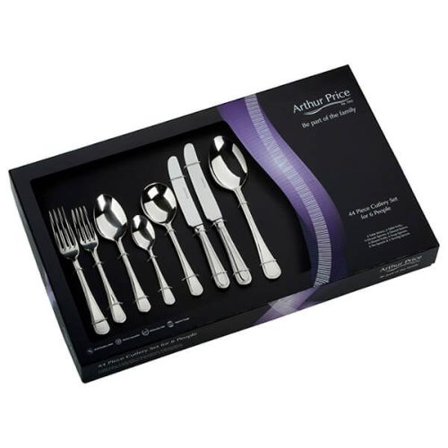 Arthur Price Classic Bead 44 Piece Cutlery Gift Box Set FREE Extra Six Tea Spoons