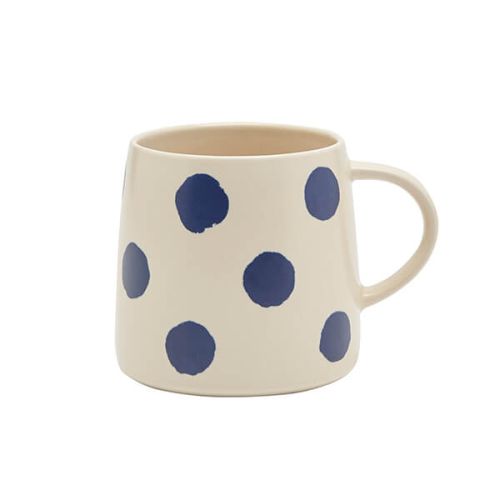 Joules Navy Spot Stoneware Hand Finished Mug With Gift Box