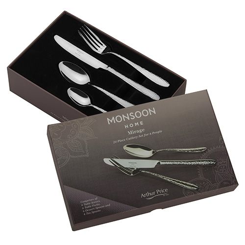 Arthur Price Monsoon Mirage 24 Piece Cutlery Gift Box Set