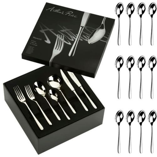 Arthur Price Signature Warwick 84 Piece Cutlery Box Set plus FREE Set of 12 Tea Spoons
