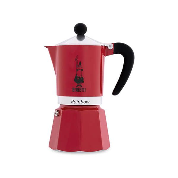 Bialetti Rainbow 3 Cup Coffee Maker Red