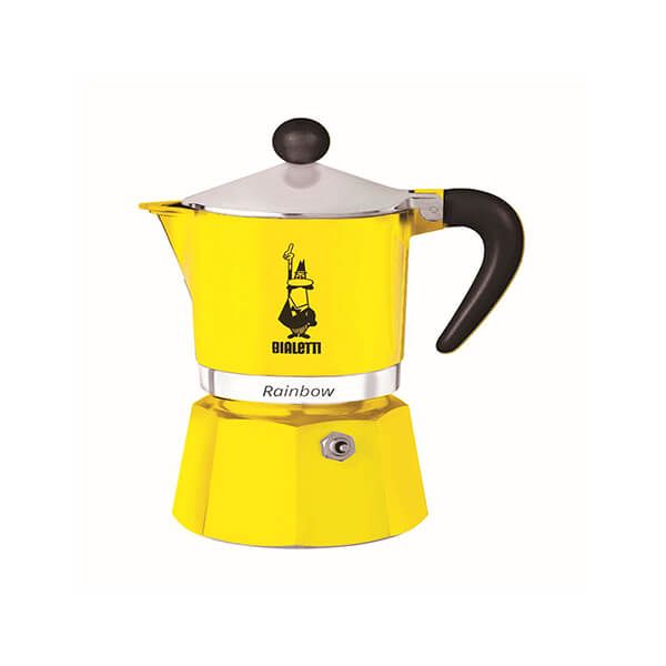 Bialetti Rainbow 3 Cup Coffee Maker Yellow