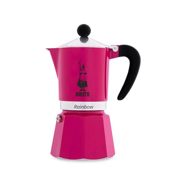 Bialetti Rainbow 3 Cup Coffee Maker Pink