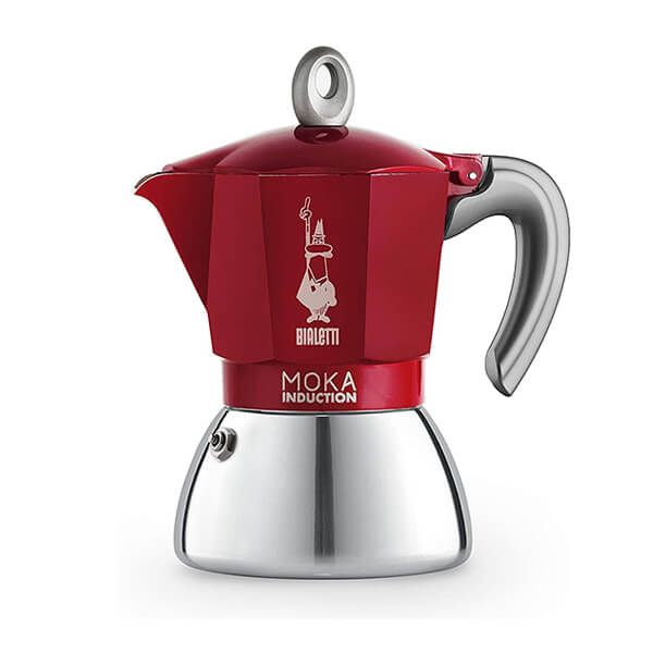 Bialetti Moka Induction 6 Cup Espresso Maker Red