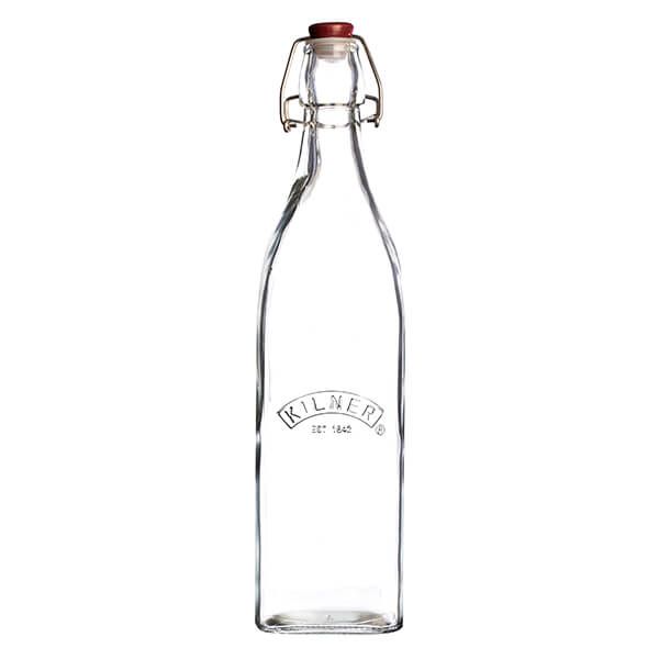 Kilner Square Clip Top Bottle  1L
