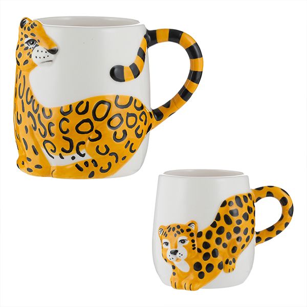 Price & Kensington Cheetah Mugs Set Of 2
