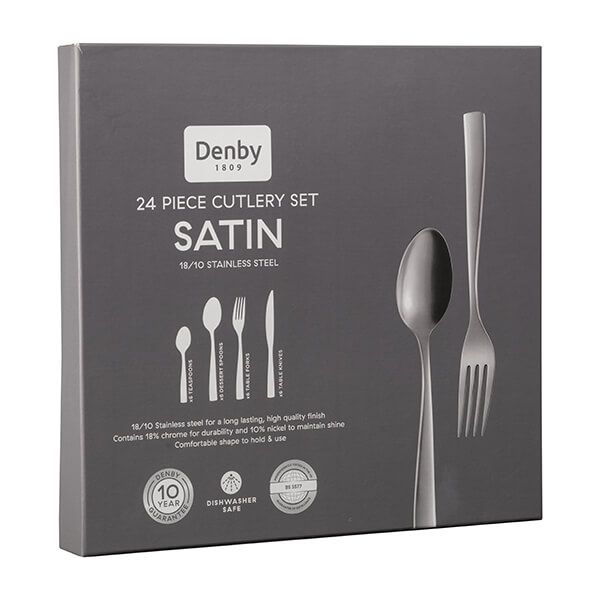 Denby Satin 24 Piece Cutlery Set