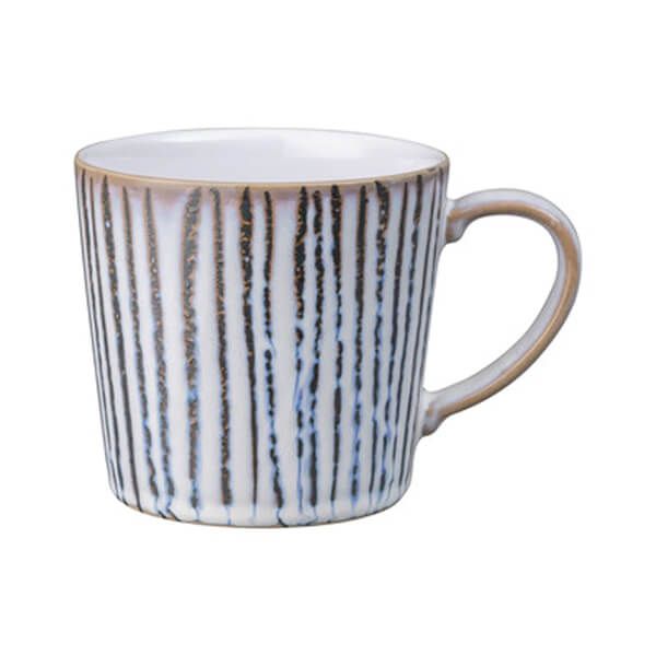 Denby Light Grey Vertical Wax Large Mug
