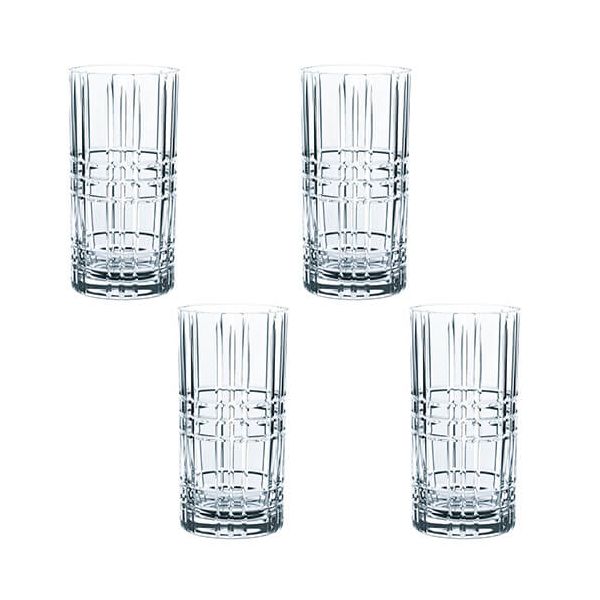 Nachtmann Square Long Drink Glass Set Of 4