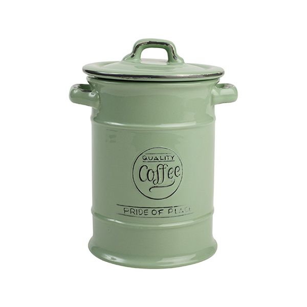 T&G Pride Of Place Coffee Jar Old Green