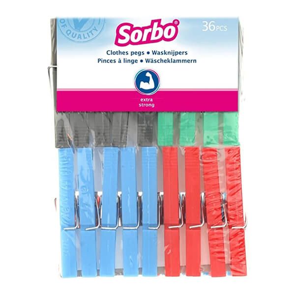 Sorbo Pack of 36 Plastic Pegs