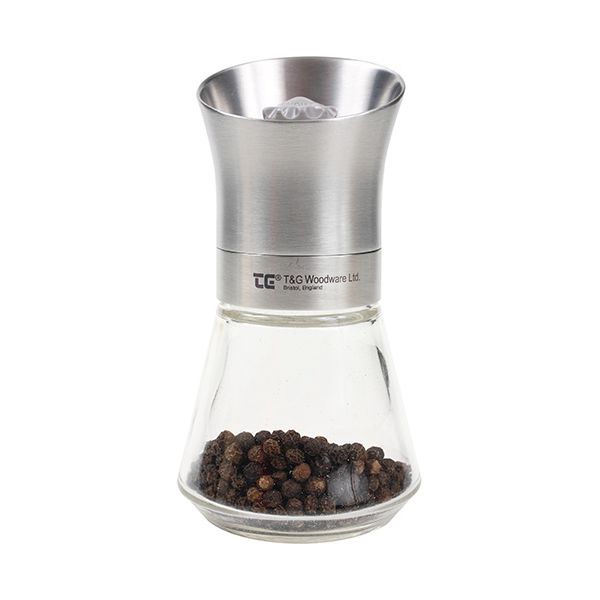 T&G CrushGrind Tip Top Stainless Steel Top Pepper Mill