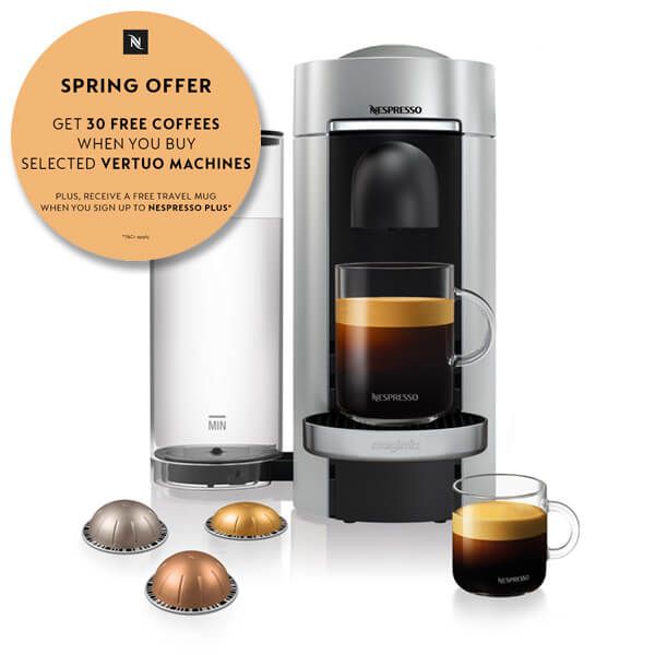 Magimix Nespresso Vertuo Plus Silver With FREE Gift