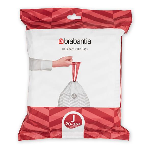 Brabantia Perfectfit Bags Size J 20-25 Litre 40 Bag Dispenser Pack