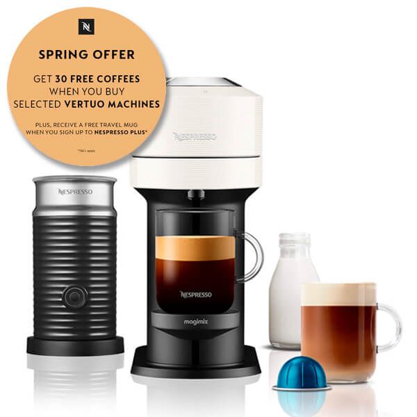 Magimix Nespresso Vertuo Next White with Aeroccino With FREE Gift