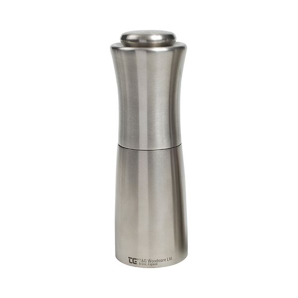T&G CrushGrind Apollo Brushed Stainless Steel Pepper Mill