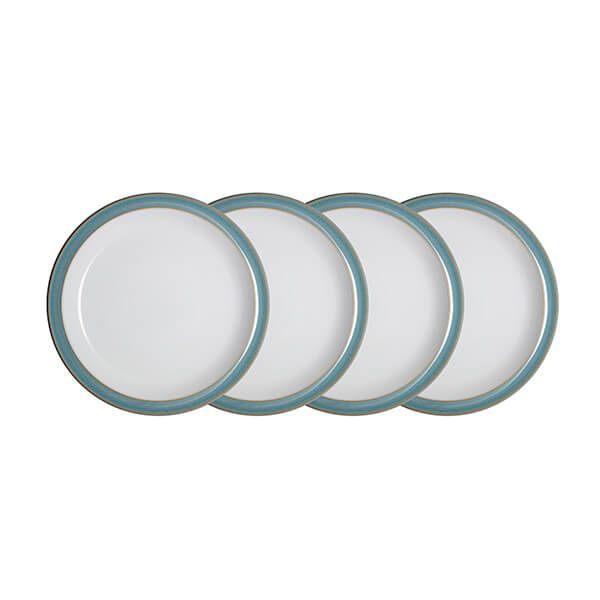 Denby Azure 4 Piece Medium Plate Set
