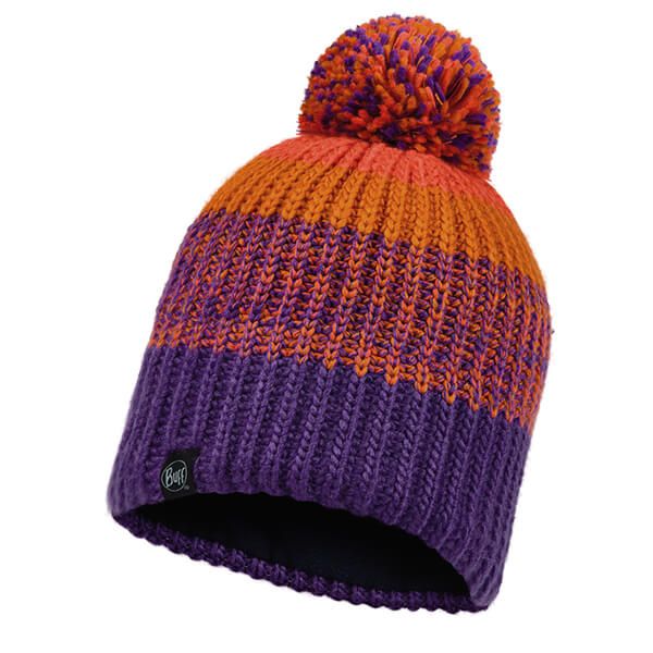 Buff Kids Purple Sibylla Knitted & Fleece Band Beanie Hat