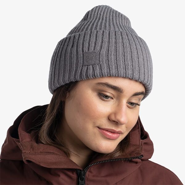 Buff Rutger Grey Heather Knitted Hat
