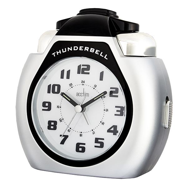 Acctim Thunderbell Alarm Clock Silver