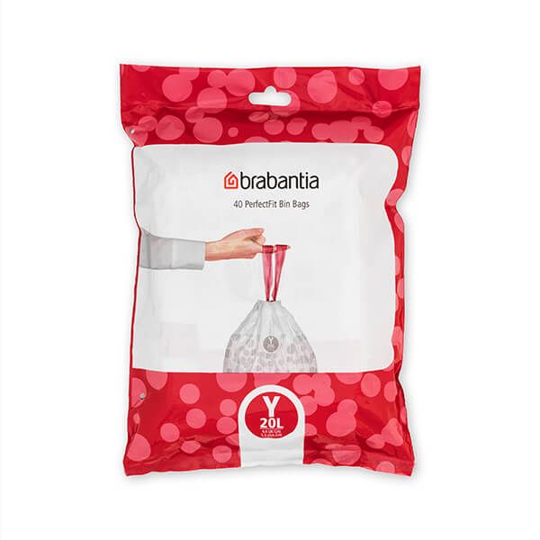 Brabantia PerfectFit Bags Y 20 litre Dispenser Pack of 40 bags