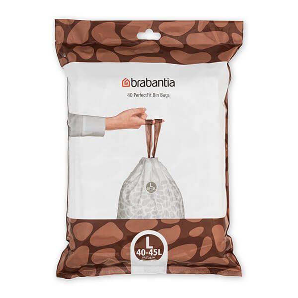 Brabantia PerfectFit Bags L 40-45 litre Dispenser Pack of 40 bags
