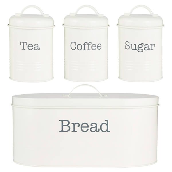 Typhoon Colonna 4 Piece Tea, Coffee, Sugar & Bread Set Cream