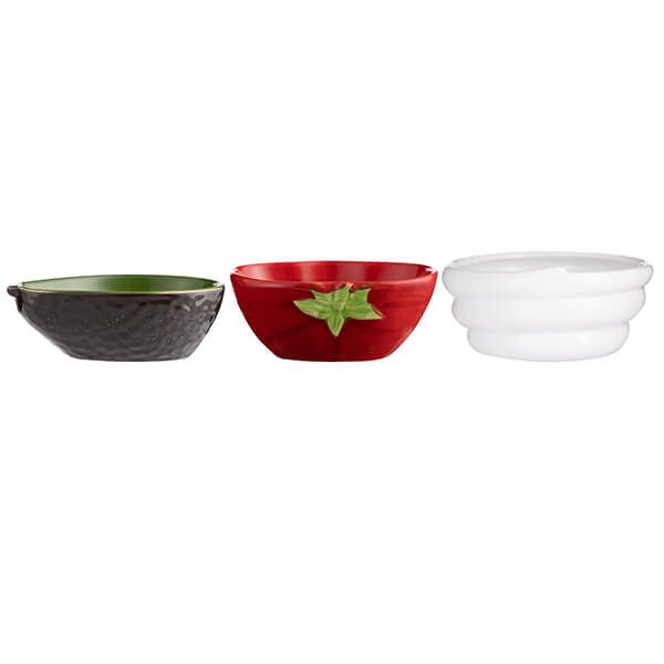 Typhoon World Foods Set Of 3 Fajita Dip Bowls